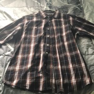 Matix Brown & Black button up